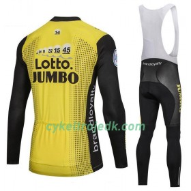 Cykeltøj Langærmet + Bib Cykelbukser 2018 LottoNL-Jumbo N001